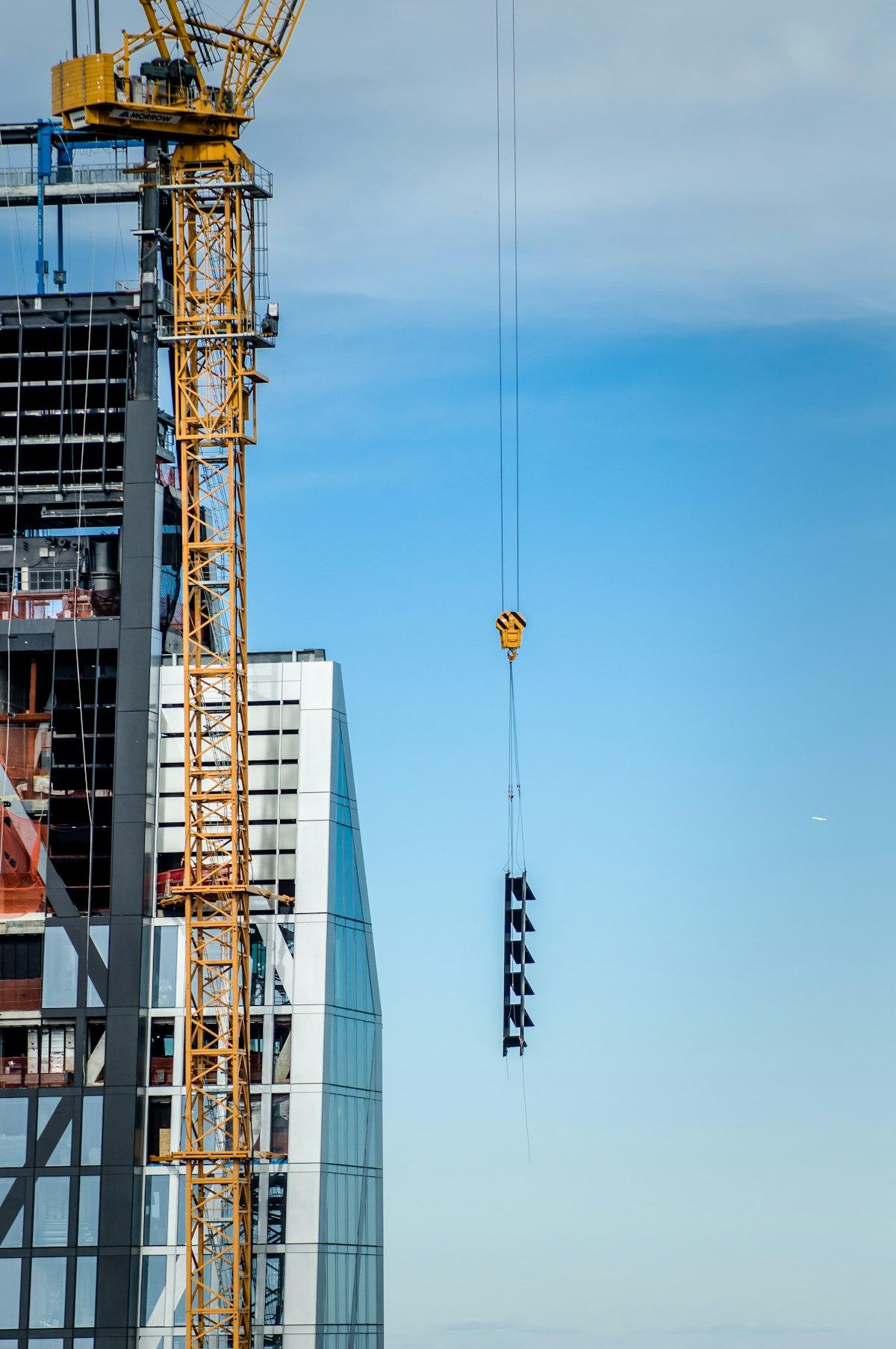 Монтаж методом поворота укрупнённых блоков