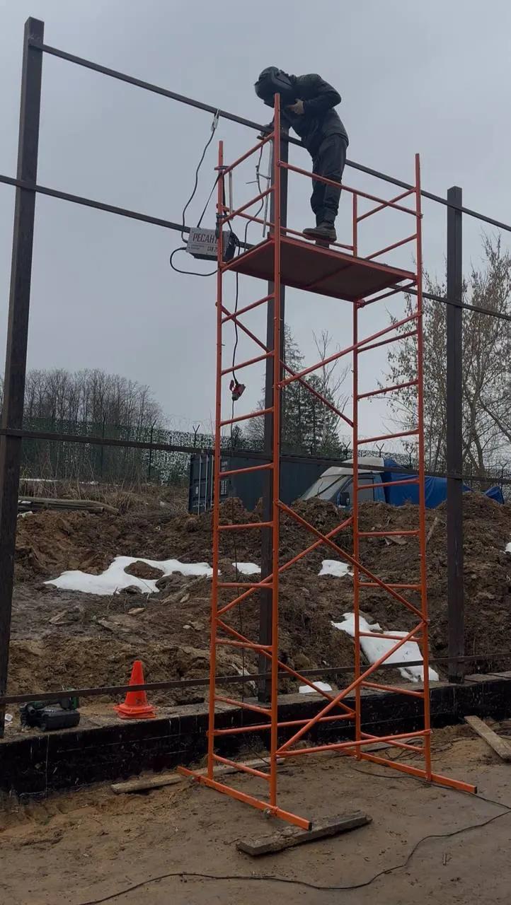 Откатные ворота с забором